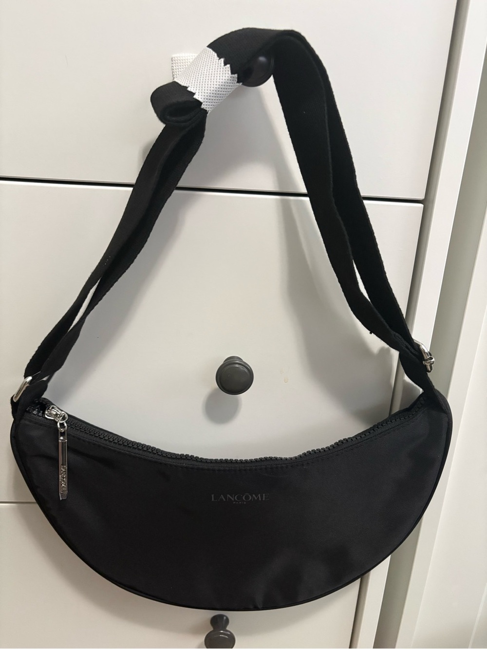 New Lancome Black Crescent Shoulder Bag